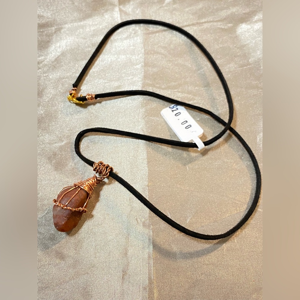 Heart stone, necklace jewelry, hand made